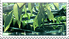 Leaves in rain stamp